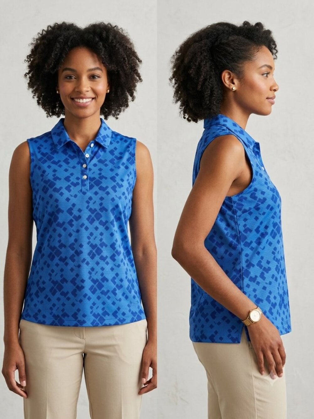 Nike Golf Dri-FIT Sleeveless Sporty Polo Shirt Blue Women’s - Size Large
